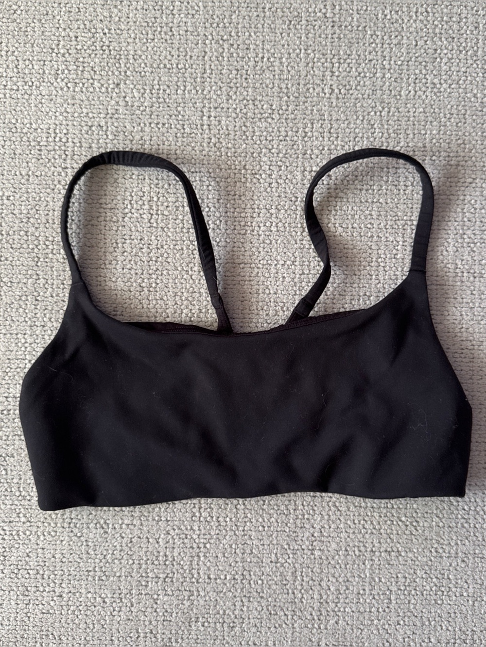 Black Lululemon Wundertrain Strappy Race Bra